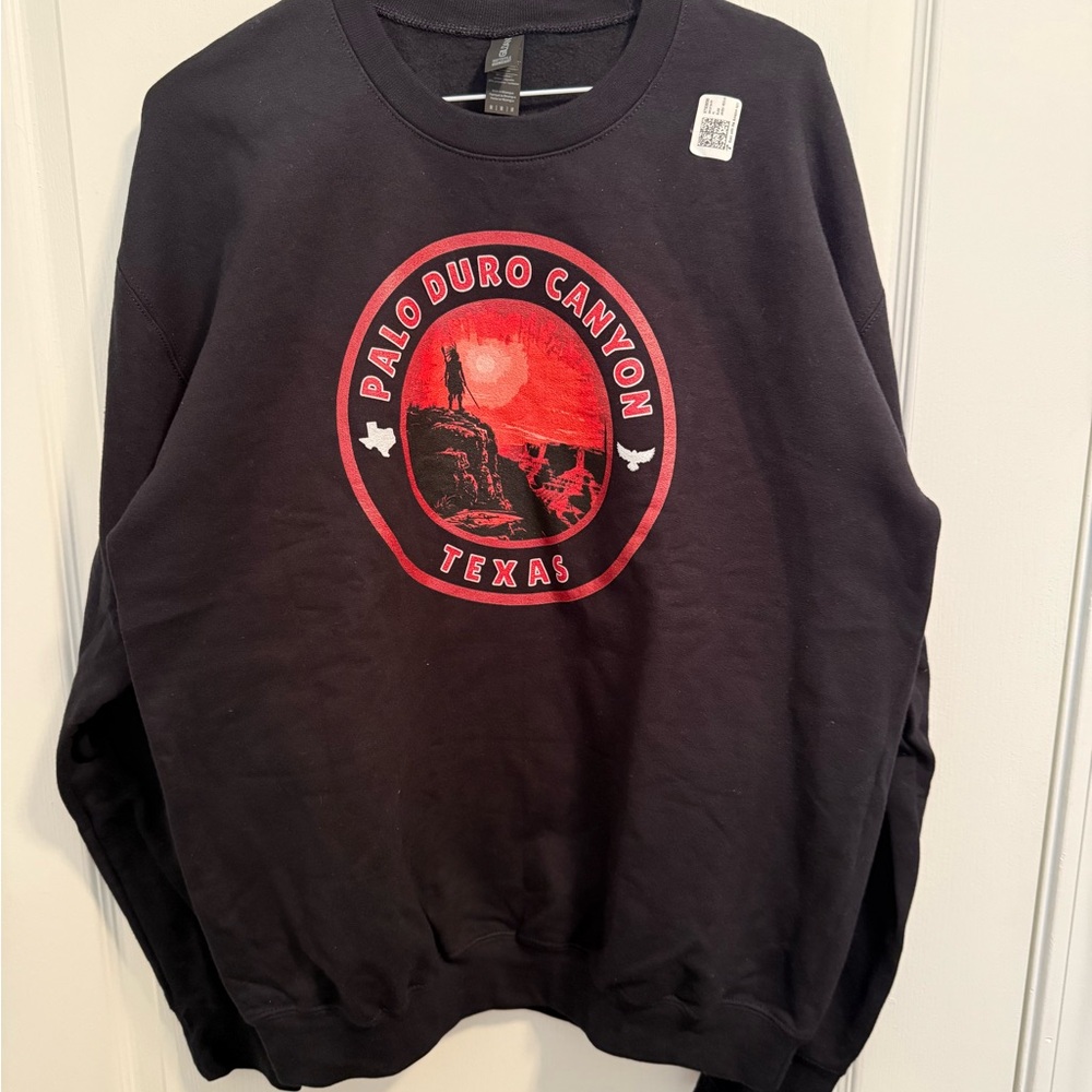 Black Palo Duro Canyon Texas Sweater - Unisex M - NWT